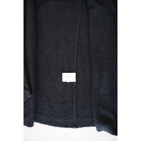 Barefoot Dreams A280199 Womens Sz M Black CozyChic Lite Drape Front Calypso Vest - Picture 4 of 5